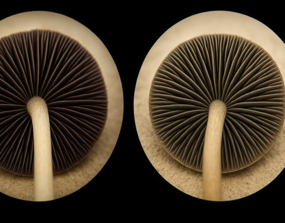 Psilocybe, a Panaeolus – podobieństwa i różnice mikroskopowe
